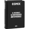 COMIX - Diario Mini Giornaliero 16 Mesi, Diario Scuola 2024-2025 per Ragazzi e Ragazze, con Copertina Rigida, Ideale per la Scuola Superiore, 11x15.3h cm, Nera e Argento