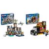 LEGO City Prigione sull'Isola della Polizia, Giocattolo ricco di Funzioni con Elicottero, Barca & City Furgone degli Hamburger Giocattolo, Veicolo da Costruire per Bambini e Bambine da 5 Anni