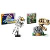 LEGO Creator 3 in 1 Astronauta Spaziale Trasformabile in Cane Giocattolo o in Modellino & Jurassic World Fossili di Dinosauro: Teschio di T. Rex Giocattolo