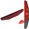 evermotor Catarifrangente Moto Omologato E4, Riflettore Posteriore Catarifrangente Bici Occhio di Gatto, Riflettori per portatarga moto Rosso 2 Pezzi
