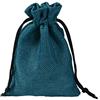 PLECUPE 20 Pezzi Panno di Lino di Iuta Sacchetti Regalo con Coulisse, 13x18cm Vintage Colore Puro Biancheria Borse Borse da Regalo Tela da Imballaggio Sacchetto dei Monili Candy Bags, Blu