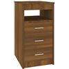 vidaXL Cassettiera Rovere Marrone 40x50x76 cm in Legno Multistrato