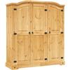 vidaXL Armadio Legno di Pino Messicano Corona Range 3 Ante Mobile Guardaroba