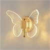 ELINKUME LED Farfalla Creativa da Applique,Lampada da Parete in Acrilico Dimmerabile a 3 Colori,Luci da Parete Interne Della Camera da Letto per il Soggiorno,Corridoio,Illuminazione Decorativa Moderna