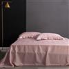 LONGSAO makeups58 100% seta di gelso lenzuolo lenzuola piatte tinta unita biancheria da letto in vera seta per letto matrimoniale king size lenzuola tessili per la casa-Cherry_blossom_powder_240x250cm
