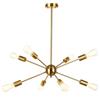 Mengjay Plafoniere Lampadari Sputnik Lampadario Semi-incasso da Soffitto 8 Luci,Lampadario a Sospensione,Lampade da soffitto E27 per Sala da Pranzo Cucina Soggiorno (Senza Lampadina) (8 teste(Oro))
