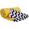 Medi Partners Coperta per Neonata Copertina Neonato per lettino - 100% Cotone 75x100cm naturale Blanket Neonati Invernale Estate Bifacciale Carrozzina Bambino (Zigzag Con Minky Giallo)