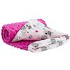 Medi Partners Coperta per Neonata Copertina Neonato per lettino - 100% Cotone 75x100cm naturale Blanket Neonati Invernale Estate Bifacciale Carrozzina Bambino (Teddy Con Rosa Scuro Minky)