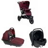 Chicco Trio Activ3, Passeggino 3in1, Comprende Passeggino Activ3 Con 3 Ruote, Navicella Ampia e Imbottita e Seggiolino Auto Kory Essential i-Size, Trio Noeonato, Burgundy Powder, 0 Mesi +