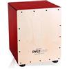 Pyle Rullante in Legno di Betulla Compatto Jam Cajon Acustico, Beat Box per Percussioni per Tamburi a Mano in Legno con Rullanti Interni, Bassi Profondi
