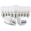 ULTRALED SET DI 10 LAMPADINE LED - ULTRALED - E27 G45-7W EQUIVALENTI A 45W DELLA LAMPADINA ALOGENA - 3000K LUCE CALDA - 525 LUMEN