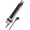 Brennenstuhl - Tower Power, ciabatta con prese multiple, retrattile, grigio, 1396201003, 230V