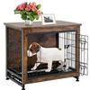 MaxxPet Gabbia per Cani - Mobili per la Casa per Cani - Kennel Cane Grande - Cuccia Moderna da Interno - Casetta per Animali - Vassoio Multiuso Rimovibile - con 2 Porte - 63x51x59 cm - Marrone Vintage