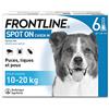 FRONTLINE Spot-On Dog - Repellente per pulci e zecche per cani - 10-20 kg - 6 pipette, bianco e blu