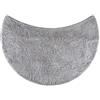 fluffy® Tappeto da bagno in microfibra per docce semicircolare, con fondo antiscivolo (Falce | Raggio Doccia 55 cm, Grigio)