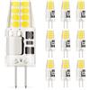DiCUNO Lampadina LED G4, Bianco freddo 6000K, 12V Non-dimmerabile, 2W Sostitutive Alogena 30W, 230lm, Risparmio energetico, 10 Pezzi