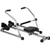 HOMCOM Vogatore Pieghevole per Casa Rowing Machine Idraulica con 3 Livelli di Resistenza e Monitor Digitale, in Acciaio e ABS, 129x70x70 cm, Grigio e Nero