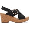 Clarks Giselle Dove, Sandali Donna, Black Nubuck, 38 EU