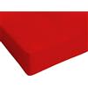 Italian Bed Linen Max Color Lenzuolo sotto Matrimoniale Maxi, 100% Cotone, Rosso, 2 Posti Maxi
