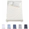 Todocama Set di lenzuola da 4 pezzi - 3001 - Lenzuolo con angoli - Sopra - Due federe da 50 x 80 cm, (letto 105 x 190/200 cm, beige)