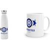Inter - Borraccia Celebrativa 20° Scudetto 2024 Termica in Acciaio Inox, 500 ml & Tazza Scudetto 2024 in ceramica, 2 Stelle, Campioni d'Italia