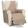 ECOMMERC3 | Fodera per poltrona a 1 posto/Relax Comfort massimo e vestibilità completa - Fodera per poltrona 1 posto e poltrona relax colore lino/pelle