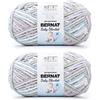 Bernat Filato in poliestere da 300 g per coperta per bambino, super grosso n. 6, per lavori a maglia e all'uncinetto, 201 m, confezione da 2, color nuvola