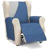 ECOMMERC3 | Fodera per poltrona 1 posto/Relax Comfort massimo e vestibilità completa - Fodera per poltrona 1 posto e poltrona relax colore grigio/blu