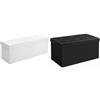 Songmics Cassapanca Contenitore 120L, Pouf Contenitore, Panca Poggiapiedi Pieghevole & Cassapanca Contenitore 80L, Pouf Contenitore, Panca Poggiapiedi Pieghevole