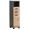 Schildmeyer Palermo 157644 - Mobile in rovere artigianale, 30,3 x 32,6 x 110,5 cm, grigio antracite