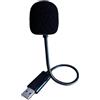 MICMXMO Microfono USB per PC Laptop PS5 PS4, microfono a condensatore omnidirezionale regolabile a 360°, microfono flessibile a collo d'oca per registrazione, chat online, giochi, YouTube e Skype, 10