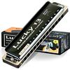 East top Lucky 13 Bass Plus Blues Harmonica 13 Fori Arpa Diatonica Bocca Organo Strumenti Musicali Professionali PowerBender Una chiave per Adulti