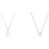 Swarovski Pendente Solitaire, Bianco, Placcato rodio & Collana Attract, Taglio tondo, Bianca, Placcato rodio
