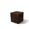 Kloris Cubo Sgabello tavolino quadrato cm 35x35x35 marrone polietilene per giardino e interni Made in Italy
