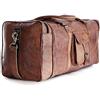 Komal's Passion Leather Komal s Passion Leather - Borsone da viaggio grande in pelle, 81,3 cm, per palestra, sport, pernottamento e weekend, Marrone, 32 inch