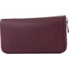 modamoda de - ARGENTO-P02 - Portafoglio da donna in vera pelle, Bordeaux/Viola, s, Formato lungo