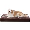KSIIA Cuccia Cane Interno Taglia Grande, Sfoderabile e Lavabile, Ortopedico Divano per Cani, Letto per Cani, Base Antiscivolo, Marrone 120x75x9cm