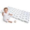 Medi Partners Lenzuola Lettino Neonato 60x120-100% Cotone Lenzuolo con Angoli Culla Coprimaterasso fitted Materassino Sheet Letto Bambino Lenzuolino (Blu Orsacchiotto)