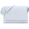 Duffi Baby 0554-12, Borsa premaman in ecopelle Lux, 1 pezzo, unisex bambino, bianco, bianco
