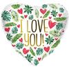 Folat 67951 Palloncino foil a Forma di Cuore I Love You - 45 cm