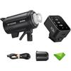 Godox DP400III Flash stroboscopico da 400 W + trigger X3-F per Fuji, tempo di riciclo GN87 0,1-1 S, durata flash 1/2000-1/800 s, sistema 2,4 G X CCT 5600 ± 200 K Bowens Mount Monoluce