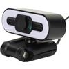 Vikye Webcam 4K, Luce di Riempimento Super Luminosa e Bellezza Automatica, Display LCD Microfono Integrato, Fotocamera per Computer per FaceTime/riunioni/live