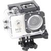 POENVFPO Action Camera K1080HD 12MP, Set Videocamera Subacquea Impermeabile 98FT/30M, Fotocamera Sportiva Grandangolare con Kit di Accessori Adatto per Casco, Bici (WHITE)