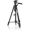Zipom treppiede fotografico viaggio treppiede 3 sezioni 1/10,2 cm vite piastra a sgancio rapido montaggio per fotocamera Panasonic Canon Nikon Sony GoPro Fujifilm Kodak DSLR nero