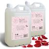 GPQ - Gel/Shampoo 2 in 1 ROSE PETALS 5 L | 2 Taniche | 90% NATURAL ORIGIN | Refill dosatore con Balsamo senza Parabeni | Hotel, B&B, Casa Vacanze, Campeggio, Crociera, Palestra | Fabbricato nell'UE