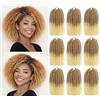 hair beauty 27/613, 20 cm 8/MARLY BOB/ 270Gr 180 MECHAS /9 PEZZI DI EXTENSION PER TRECCE CROCHET/PER PEZZO 30 Gr 20 MECHAS/CAPELLI DALL'ASPETTO VERI PREMIUM + UNCINETTO, GIOIELLI E CUFFIA DA DOCCIA IN OMAGGIO
