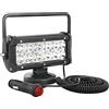 PICAA Faro da Ricerca Led 12V, 7 Pollici 36W Faretti con Magnetica | Fari Led Fuoristrada 4x4, Con Accendisigari, Cavo Retrattile da 5 m, per Auto Camion SUV Trattore Barca Campeggio