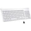 Hongu Tastiera senza fili, keyboard wireless 2.4GHz, pulsante silenzioso, compatibili Mac/Windows/tablet