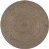 vidaXL Tappeto Lavorato a Mano in Juta Naturale Intrecciata Rotondo a Spirale Cucina Salotto Passatoia Artigianale Stuoia 120 cm Grigio