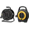 VIMAR 0P32733 Avvolgicavo 2P+T 16A 230V con Disgiuntore Termico di Protezione, Multicolore & 0P32714 Avvolgicavo 10 Metri, Con 4 Prese Universali A Standard Italiano Sicury, Nero Giallo